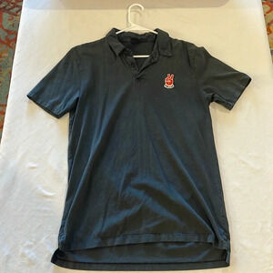 Pullin Mens 100% cotton polo shirt peace sign‎ gray medium